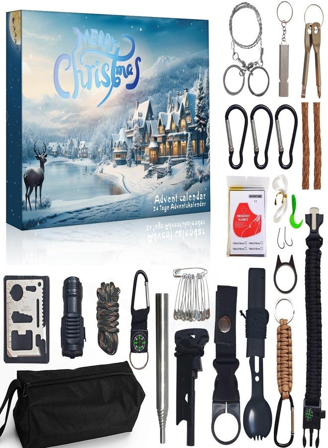 TNDCKP Survival Kit Advent Calendar for Men 2025 - Christmas Countdown Kit with Explorer Tools, Outdoor Survival Gear, Camping Gadgets & Survival, Explorer, and Camping Advent Calendar - Image 1